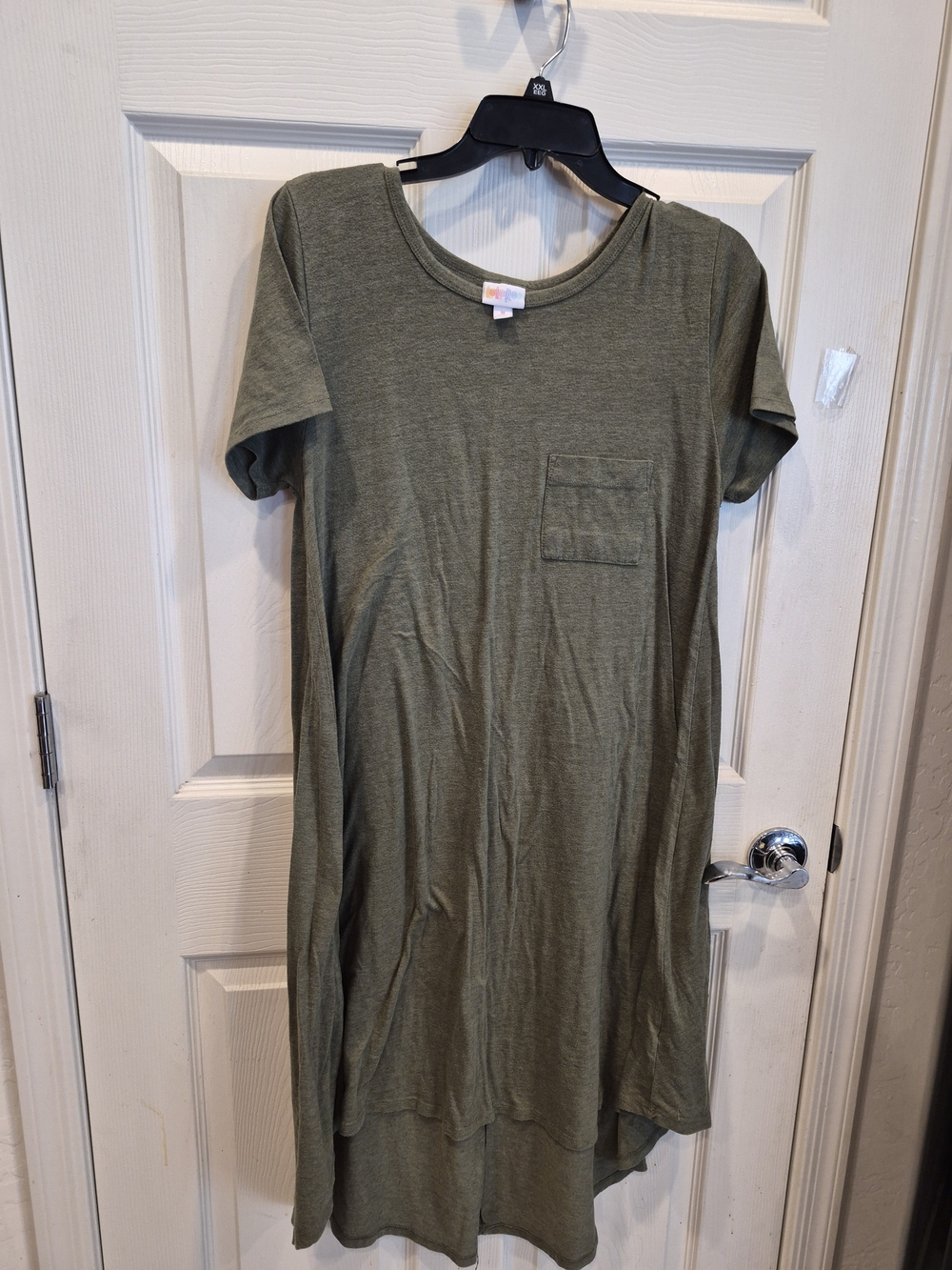 5/25 LuLaRoe Olive Green High-Low Pocket Dress